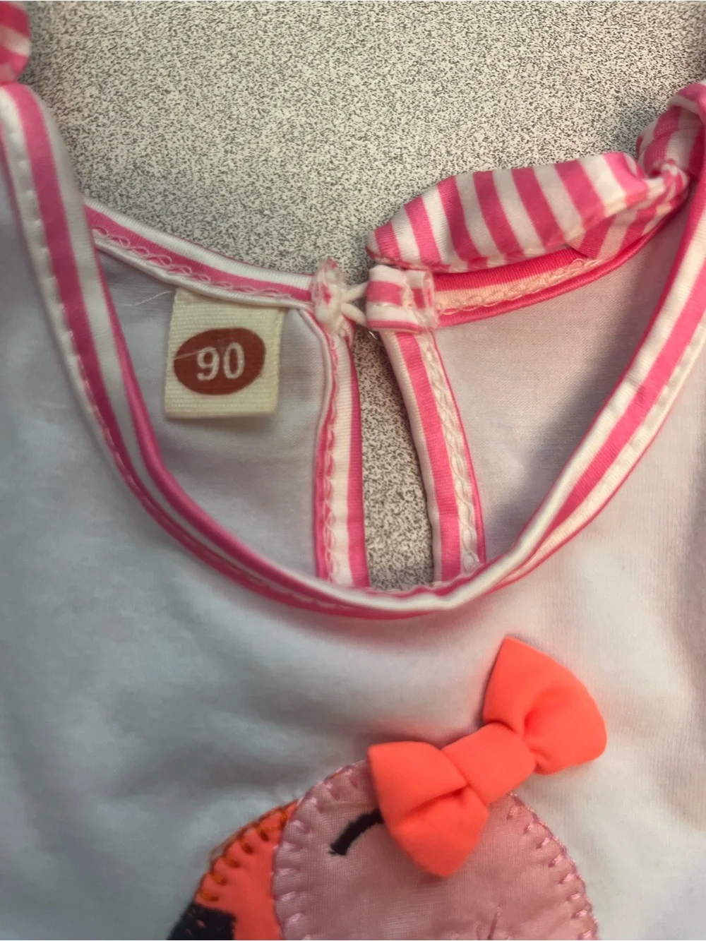 NWT Flamingo Tutu Bodysuit Baby Girl 12-18 Month Ruffle Bow Sleeveless Tropical